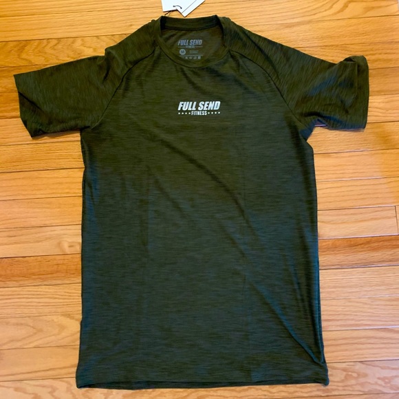 FULL SEND Compression Shirt - Olive Green - Men’s Medium (FSF 405) - Picture 1 of 7